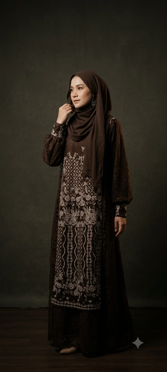Artikel Gaun Flower Renda